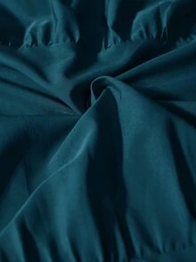Veslaya 大码女式度假休闲纯色编织无袖连衣裙，夏季 - 墨綠色 - 查看 8