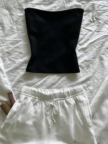 IslaSuriya Metal Decor Cropped Bandeau Top - Multicolor - View 2