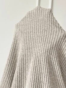 SHEIN 孕婦純色側開衩哺乳上衣 秋季款 - 卡其色 - 查看 6