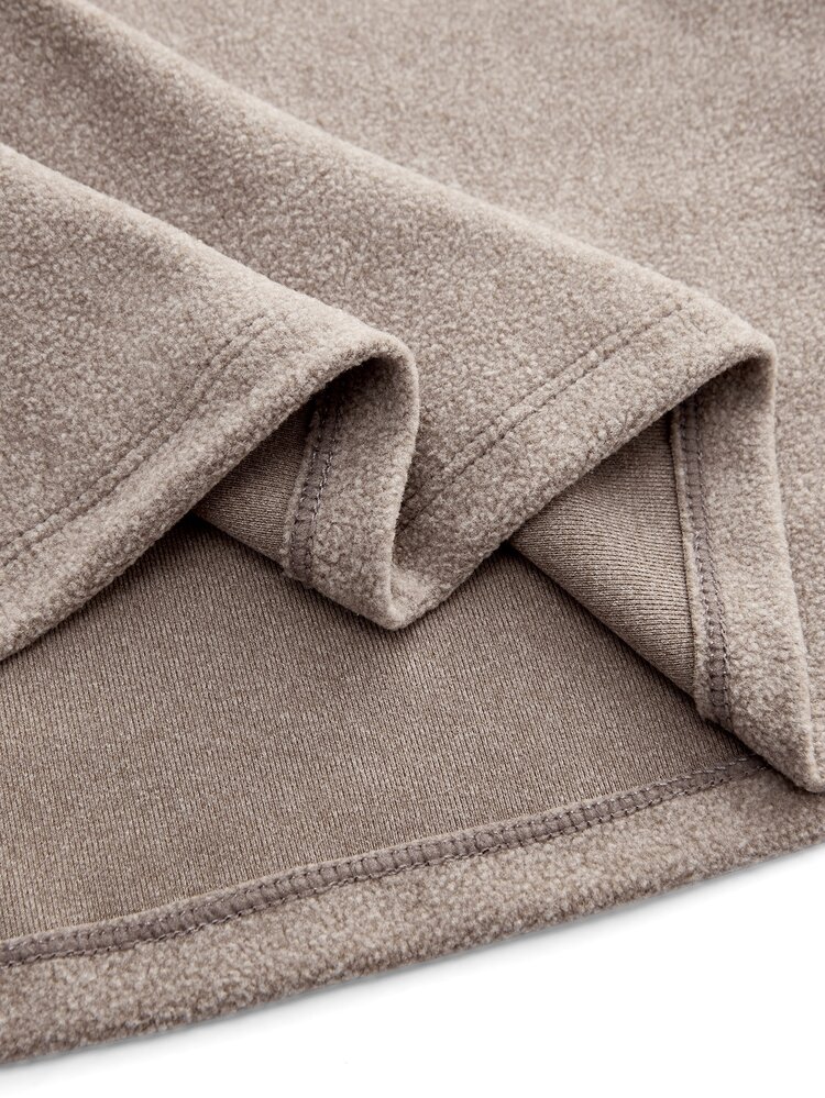In My Nature Women's Solid Color Stand Collar Casual Versatile Daily Outdoor Fleece Jacket - Khaki - View 8