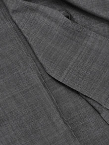 SHEIN MOD Jaket Blazer Pendek Abu-abu Ukuran Besar, Musim Gugur/Dingin, Elegan untuk Perjalanan Sehari-hari, Gaya Preppy Kasual, Desain Pita. - Grey - View 10