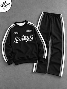 Tween Girls Boys Crew Neck Sweatshirt, Suitable For Autumn/Winter, Autumn/Winter Style, Comfortable And Casual, Suitable For Outings - Multicolor - View 5