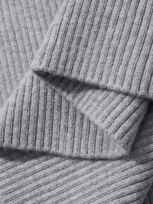 FRIFUL Women's Colorblock Casual Daily Wear Long Sleeve Sweater - Grey - View 8