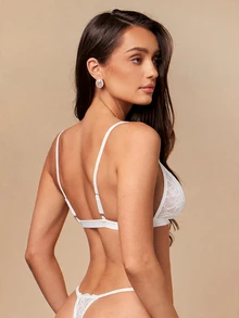 Silquee 6-Piece Set Sexy Lace Patchwork Front Closure Women's Lingerie Set - Multicolor - View 2