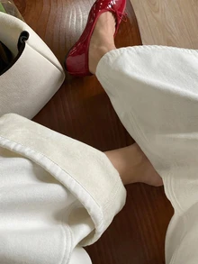 Dazy Kids Tween Girl Straight Leg Loose Thermal Lined Casual Autumn Winter Versatile Daily White Denim Jeans - White - View 2