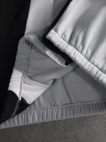 STYNVO 男士拼色長袖休閒寬鬆連帽衫 - 彩色 - 查看 5