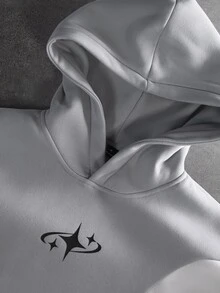 STYNVO 男士拼色長袖休閒寬鬆連帽衫 - 彩色 - 查看 4
