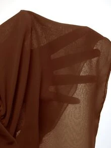 Mistrie Mono sin espalda con cuello halter para el verano - Café integral - Ver 7