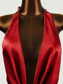 Mistrie Women's Summer Spaghetti Strap Deep V-Neck Casual Sexy Dress Night Out Club Red - Red - View 6