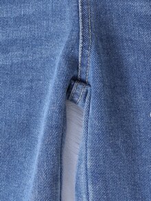 SHEIN Tween女孩秋季穿搭上衣 2件/套 圓領休閒韓系可愛寬鬆蝴蝶印花衛衣 白色與淺藍水洗刺繡 - 彩色 - 查看 4