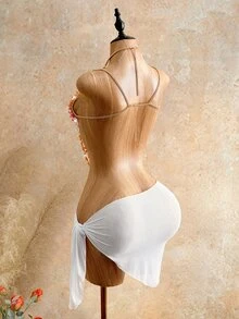 Mistrie 女士夏季度假吊带背心，女士夏季水晶串珠吊带背心，女士度假吊带背心 - 亮橙色 - 查看 2