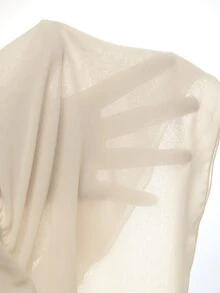 Mistrie Summer Sexy Tropical Solid Color Backless Halter Neck Romper Beach Vacation Off-White - Apricot - View 9
