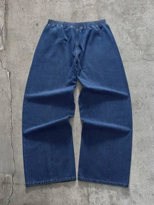 AXEPEAK Men's High Street Washed Blue Denim Jacket And Pants Casual Set,Urban, Work,Outside,Party - Blue - View 8