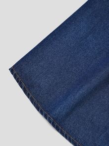 GlowEve Women's Pleated Casual Daily Summer Denim Dress - Blue - View 5