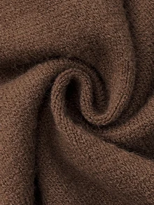LUMIGAL Women's Brown French Elegant Casual Winter Sweater - Brown - View 8