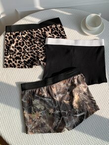 Comfortcana 女士纽扣设计松紧腰宽松休闲短裤 - 彩色 - 查看 2