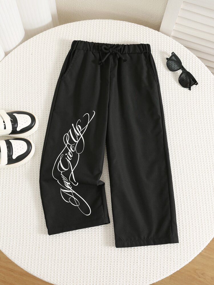 1pc Young Boy Casual Sports Cute Daily Comfortable Street Style Versatile Printed Straight Leg Long Pants Suitable For Outings, School, Daily Gatherings, All Seasons, Back To School - Multicolor - View 8
