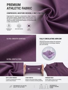 Powerista Women's Solid Color Backless Casual Sporty Sexy Modest Athleisure Daily Outdoor Sports Jumpsuit Dark Purple With Adjustable Back Gym Active Autumn - Purple - View 4