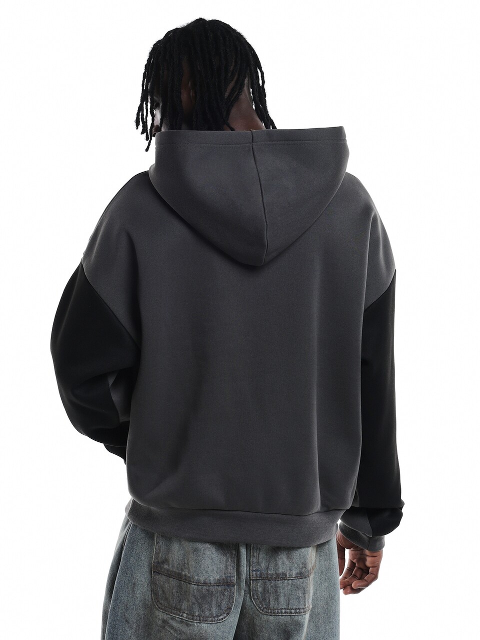 SUMWON Oversized-Hoodie mit kontrastierenden, geschwungenen Nähten