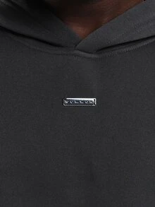 SUMWON Oversized Hoodie With Contrast Curved Stitching Color Block Design Hood Without Drawstring Long Sleeve Casual Pullover Top - Multicolor - View 4