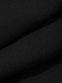 Dazy Plus Rok Mini A-Line Warna Polos Ukuran Plus, Serbaguna - Hitam - View 3
