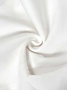 Balvessa Elegant Blazer Collar Long Sleeve Ruffle Wrap Bodycon Dress, Office Commute Business Suit Dress - White - View 4
