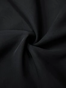Miaspire 優雅休閒奶奶風 女款兩件套 剪裁不對稱 直筒版型 雪紡黑色 適合婚禮賓客 長輩正式派對 節慶 秋季 - 黑色 - 查看 4