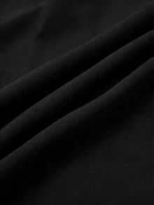 GlowEve CURVE Plus Size Women's Spring/Summer Thin Double-Breasted Blazer, Contrast Stripe Patchwork Cuff Casual Commuter Blazer - Black - View 3