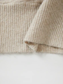 SHEIN New Oat Knit Two Pieces Set, Korean Gentle Style Loungewear - Apricot - View 5