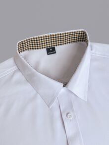 Calvornis Manfinity CasualCool 男士襯衫，在商務正式與休閒場合皆能展現自信 - 白色 - 查看 4