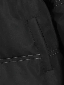 Teen Boys Winter Fashion Quilted Casual Lightweight Padded Coat - Black - View 5