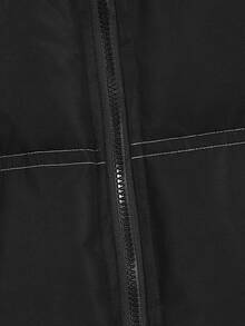 Teen Boys Winter Fashion Quilted Casual Lightweight Padded Coat - Black - View 6