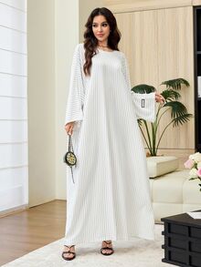 Al Najma Spring/Summer Striped Slimming Fashion Casual Commute Daily Versatile Lazy Women's Dress - Multicolor - View 9