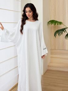 Al Najma Spring/Summer Striped Slimming Fashion Casual Commute Daily Versatile Lazy Women's Dress - Multicolor - View 7