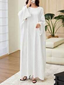 Al Najma Spring/Summer Striped Slimming Fashion Casual Commute Daily Versatile Lazy Women's Dress - Multicolor - View 6
