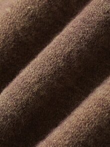 Dazy-Less Women's 2pcs Set: Winter Coffee Brown Crew Neck Long Sleeve Knit Sweater & High Waist Slim Fit Ribbed Knit Pants - Coffee Brown - View 7