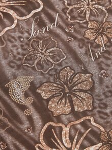 ROMWE Hippie Atasan model halter motif leopard dan rok model mermaid. - MultiWarna - View 7