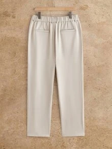 HIMLAND Men's Suit Pants, Slim Fit Straight Leg, Business Casual, Versatile, Breathable, Wrinkle-Resistant Halloween Winter Party Autumn - Light Grey - View 4