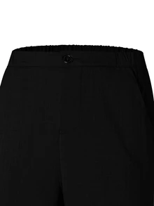 SHEIN 2件組青少年男孩紳士套裝，修身白色背心搭配全黑優雅寬鬆長褲，正式穿著，適合生日派對、六年級、婚禮、夏季 - 黑色 - 查看 9