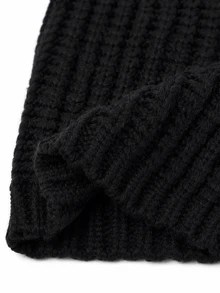 Balvessa Cardigan Panjang Rajut Tebal Longgar Terbaru untuk Musim Gugur/Dingin, Pakaian Luar Serbaguna - Hitam - View 4