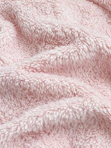 Set Romper Lengan Panjang Hangat Motif Beruang & Kucing Merah Muda untuk Bayi Perempuan Baru Lahir yang Nyaman, Cocok untuk Musim Gugur dan Musim Dingin - Baby Pink - View 5