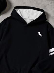 Teen Boys Casual Comfortable Long Sleeve Hoodie And Pants - Multicolor - View 5