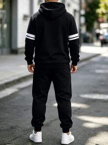 Teen Boys Casual Comfortable Long Sleeve Hoodie And Pants - Multicolor - View 2