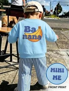 Cozy Pixies Kids Young Boys Pullover Sweatshirt & Sweatshirt -, Letter Crew Neck Long Sleeve Pullover Sweatshirt & Printed Sweatpants, Versatile & Comfortable - Blue - View 7