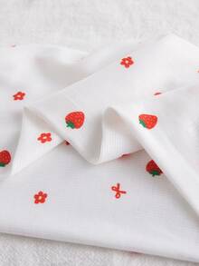 SHEIN Baby Girls 4 Pack Leggings, Soft Stretchy Cotton Cute Floral Strawberry Bow Heart Print Toddler Pants - Multicolor - View 4