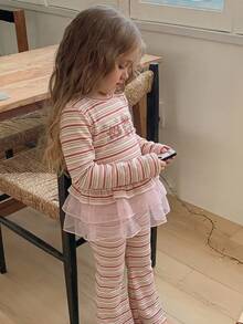 Dazy Kids 女童秋季服飾 波點無袖背心上衣 + 波點裙 2件套 夏季 - 彩色 - 查看 3