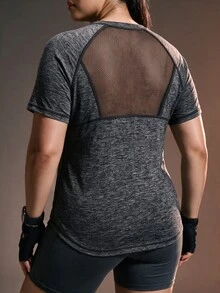 Powerista Women's Plus Size Fitted Short Sleeve Sports T-Shirt - Black - View 5