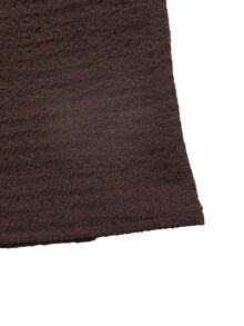 Celisse Women French Style Coffee Brown Matching Set, Elegant Asymmetrical Shawl Long Sleeve Winter Outfit For Christmas Halloween New Year Party And Commute - Coffee Brown - View 5