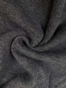 Vionelle Plus Size Off-Shoulder Knit Sweater, Women's Long Sleeve Front Large Bow Thin Strap Button-Down Loose Casual Elegant, Autumn/Winter Grey - Dark Grey - View 8