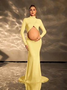 Cheriluna Maternity 孕妇写真服装 - 黃色 - 查看 7